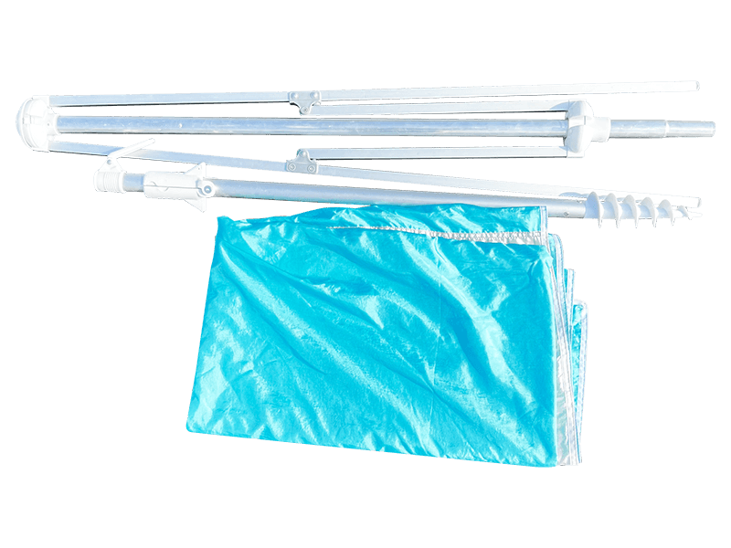 Dekoracyjny parasol plażowy 2,8*2,4M z 2 prążkami