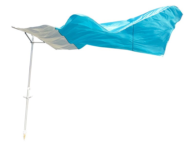 Dekoracyjny parasol plażowy 2,8*2,4M z 2 prążkami