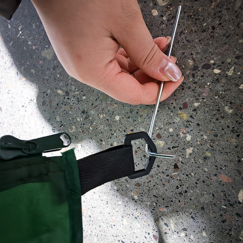 Parasol z baldachimem w kolorze wojskowym w kolorze zielonym 2,2 m