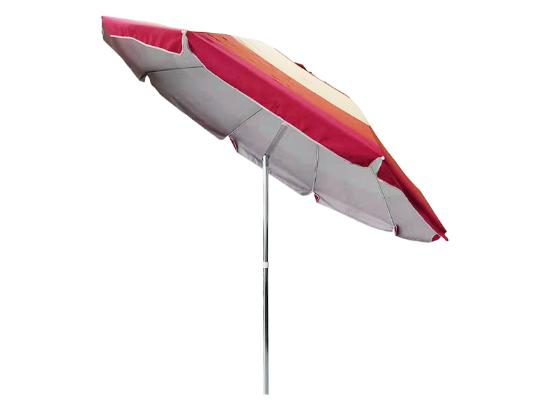Parasol zewnętrzny z poliestru w kolorze srebrnym o długości 220 cm