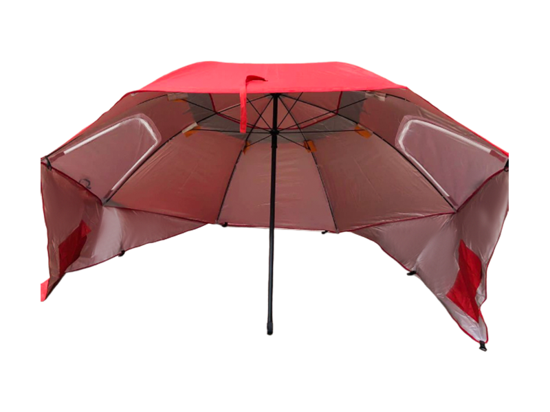 Przenośny parasol zewnętrzny 2,4 m Oxford ze srebrną taśmą