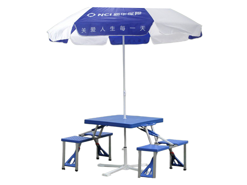 Parasol plażowy 2M, niebiesko-biały
